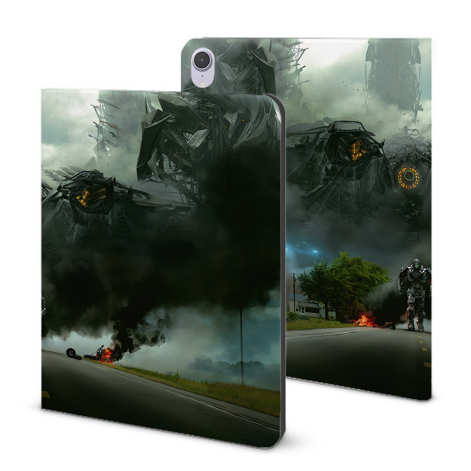 （画像用） Transformers トランスフォーマー IPad ケース ブック型 PUレザー TPU 耐衝撃 軽量 薄型 ペン収納なし 全面保護 IPad 各モデル対応